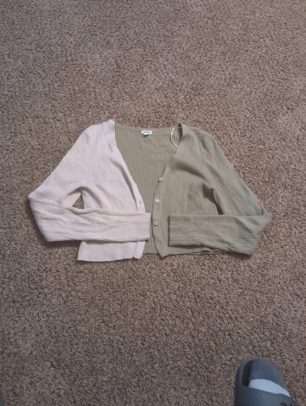split dye cardigan